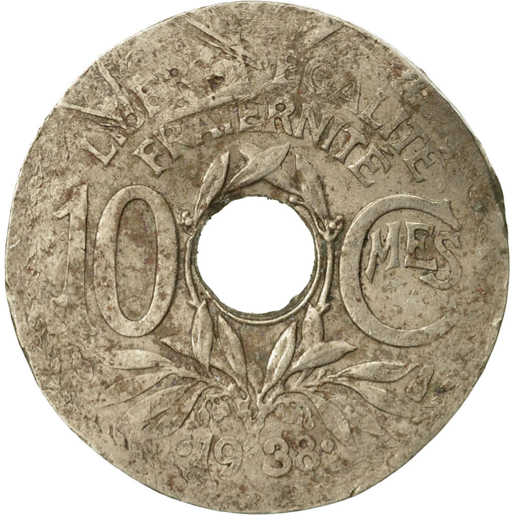 Coin, France, Lindauer, 10 Centimes, 1938, Paris, F(12-15), Nickel-Bronze