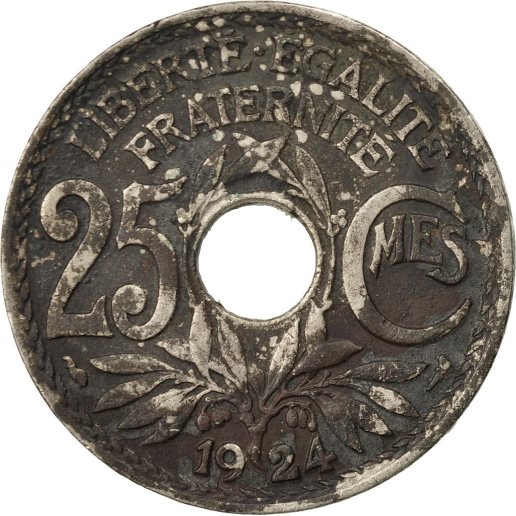 Coin, France, Lindauer, 25 Centimes, 1924, F(12-15), Copper-nickel, KM:867a
