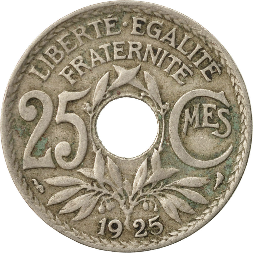 Moneta, Francia, Lindauer, 25 Centimes, 1925, MB+, Rame-nichel, KM:867a