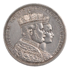 German States, 1 Thaler, 1861, Berlin, KM #488, AU(55-58), Silver, 18.50