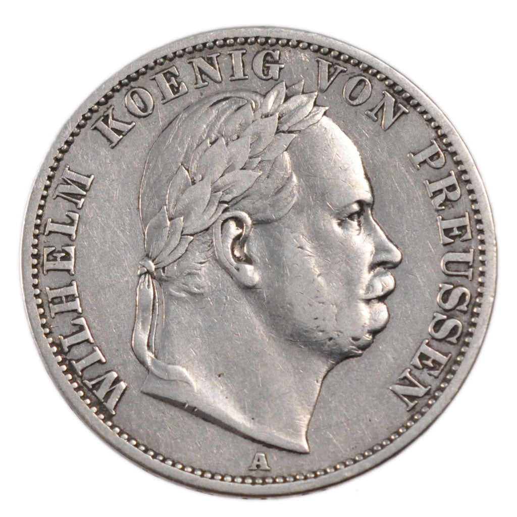GERMAN STATES, Thaler, 1866, Berlin, KM #497, VF(30-35), Silver, 18.30