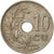 Moneta, Belgio, 10 Centimes, 1927, MB, Rame-nichel, KM:85.1