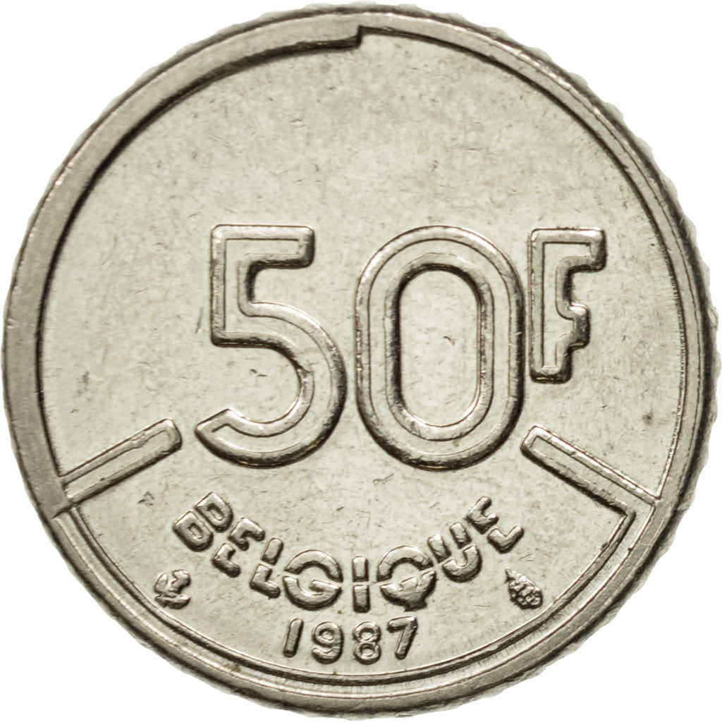 Moneda, Bélgica, Baudouin I, 50 Francs, 50 Frank, 1987, Brussels, Belgium