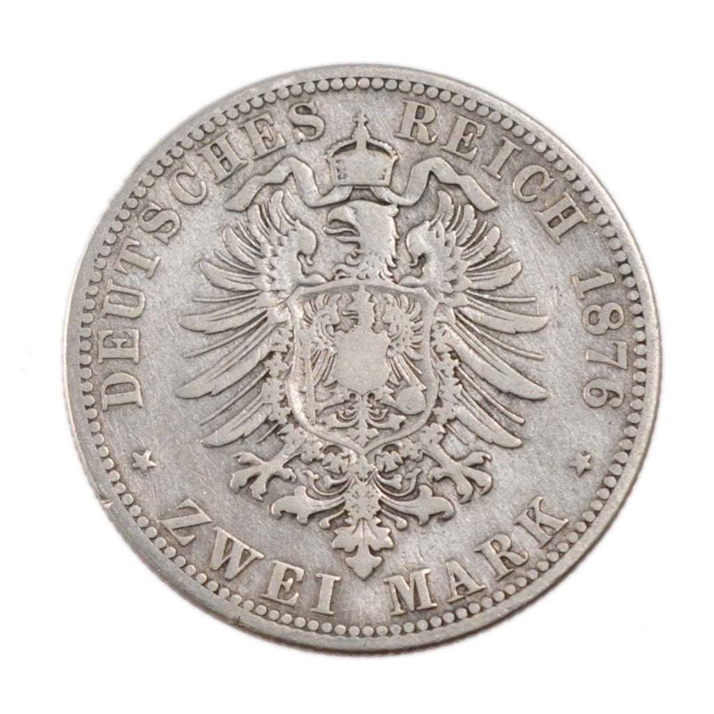 Coin, German States, PRUSSIA, Wilhelm I, 2 Mark, 1876, Berlin, VF(30-35)