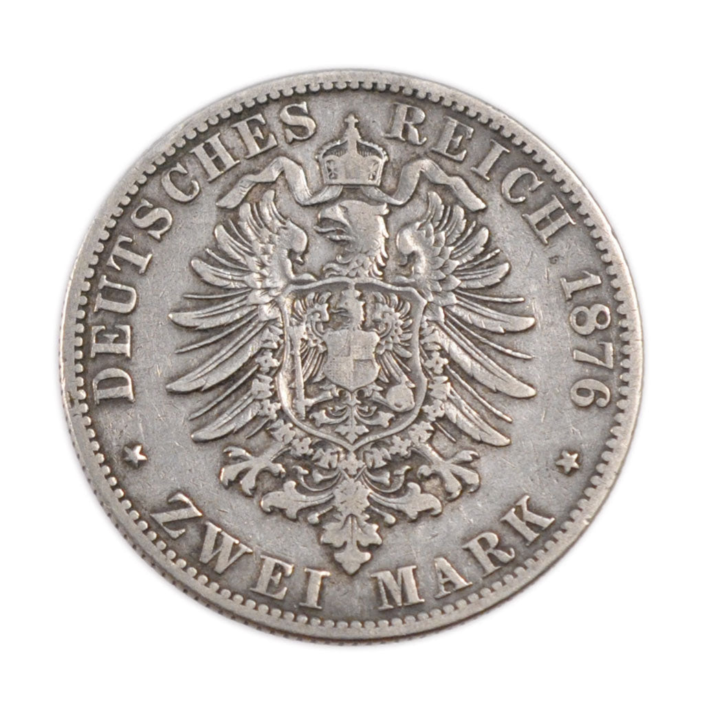 Coin, German States, PRUSSIA, Wilhelm I, 2 Mark, 1876, Hannover, VF(30-35)