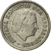 Coin, Netherlands, Juliana, 10 Cents, 1951, VF(30-35), Nickel, KM:182