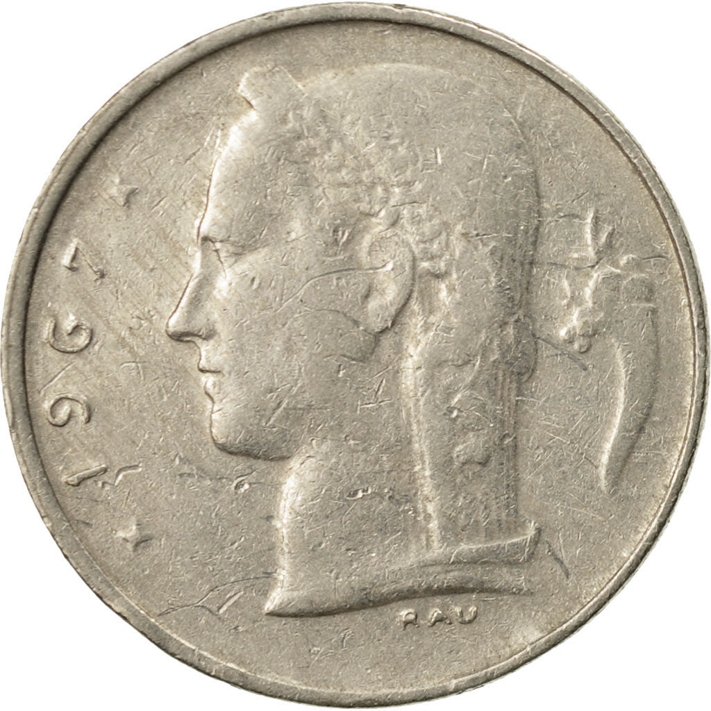 Monnaie, Belgique, Franc, 1967, TB+, Copper-nickel, KM:143.1