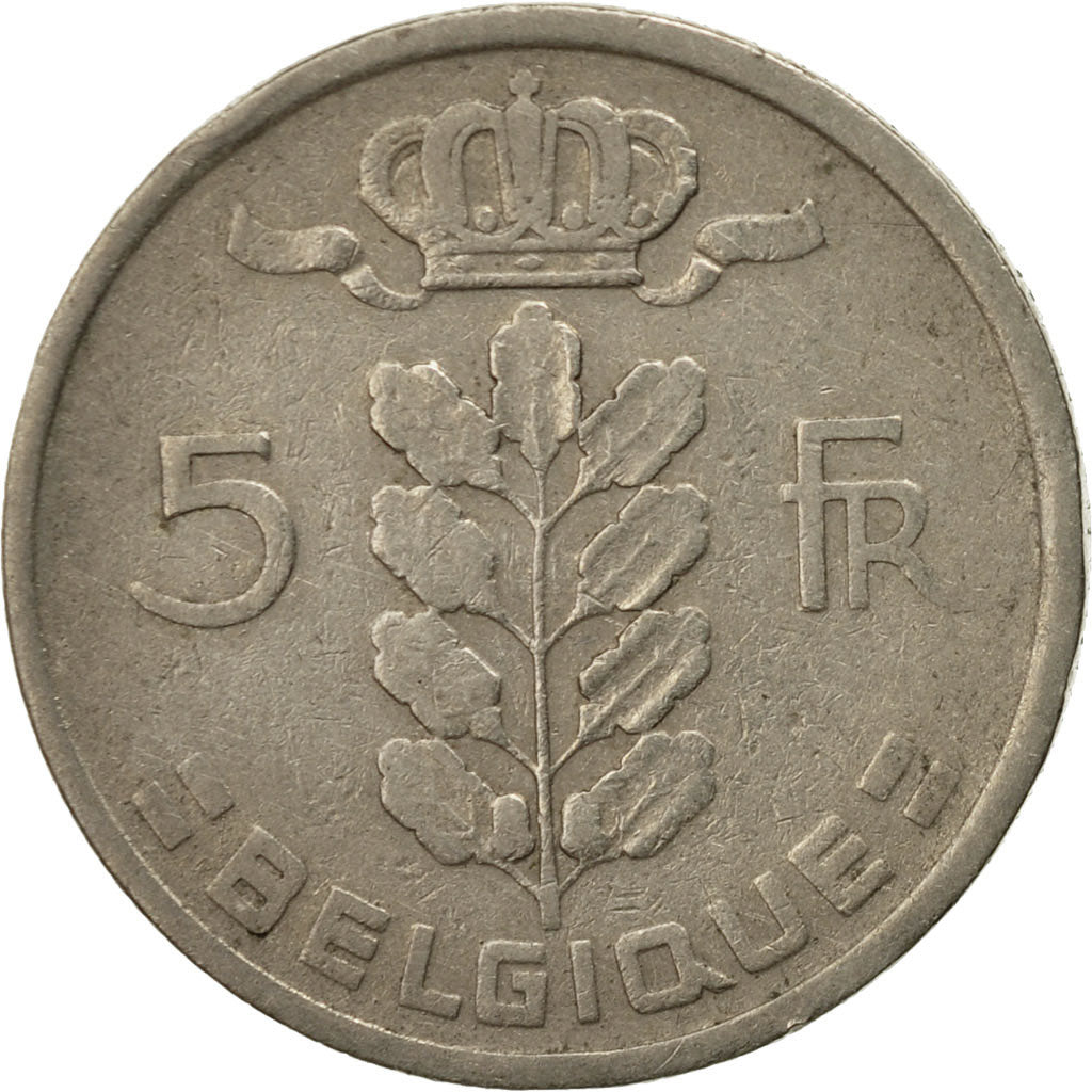 Münze, Belgien, 5 Francs, 5 Frank, 1950, S+, Copper-nickel, KM:134.1