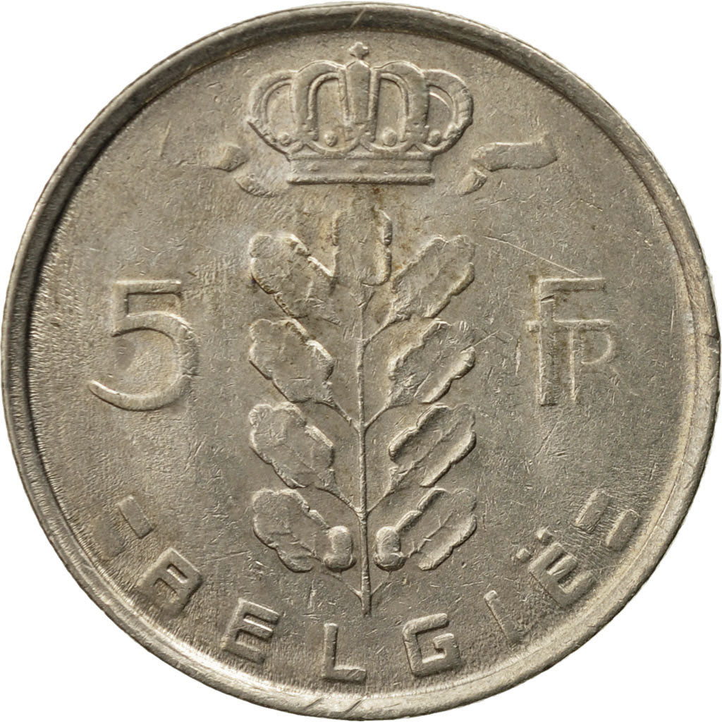 Moneta, Belgio, 5 Francs, 5 Frank, 1975, MB+, Rame-nichel, KM:135.1