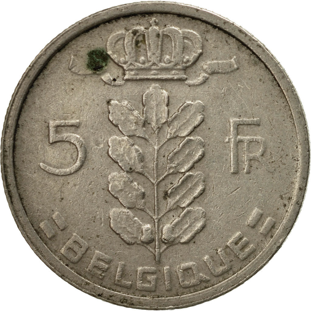 Moneda, Bélgica, 5 Francs, 5 Frank, 1969, BC+, Cobre - níquel, KM:134.1