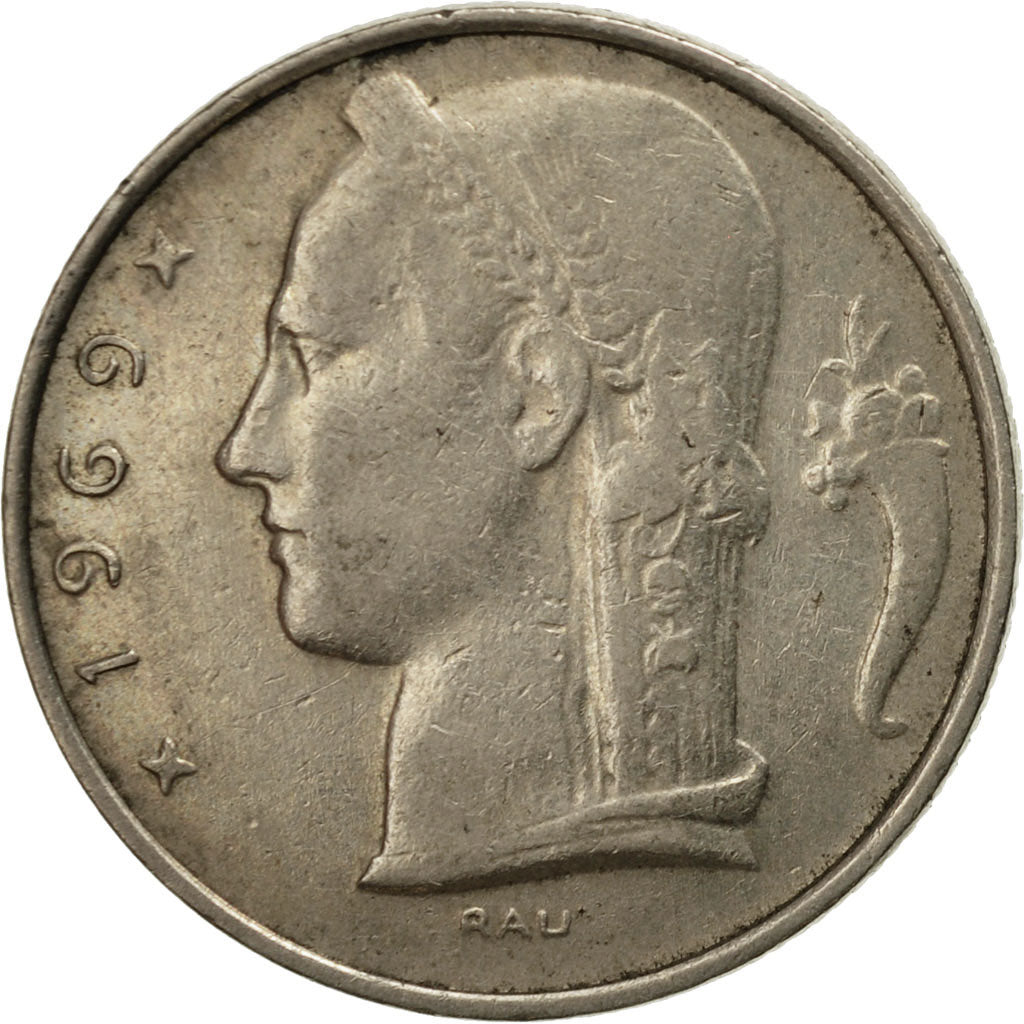Moneda, Bélgica, 5 Francs, 5 Frank, 1969, BC+, Cobre - níquel, KM:135.1