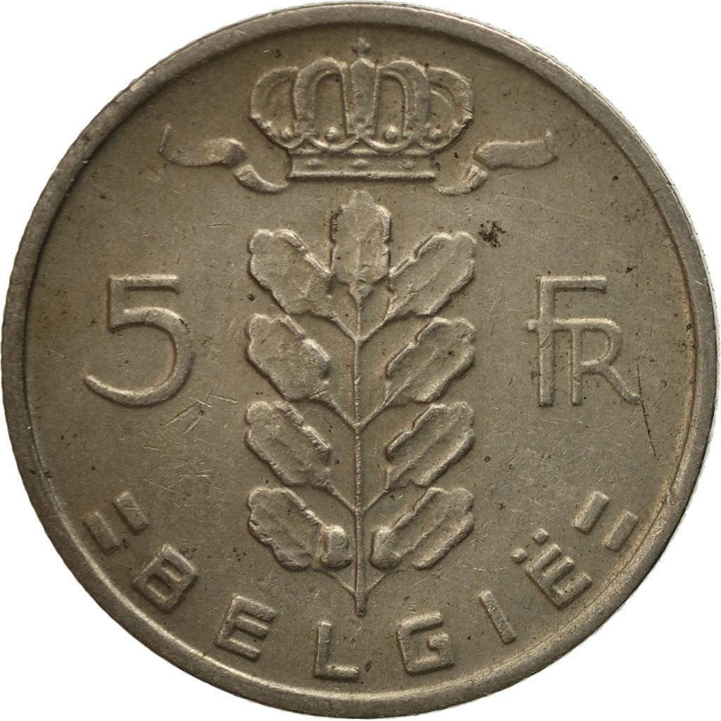 Moneda, Bélgica, 5 Francs, 5 Frank, 1969, BC+, Cobre - níquel, KM:135.1