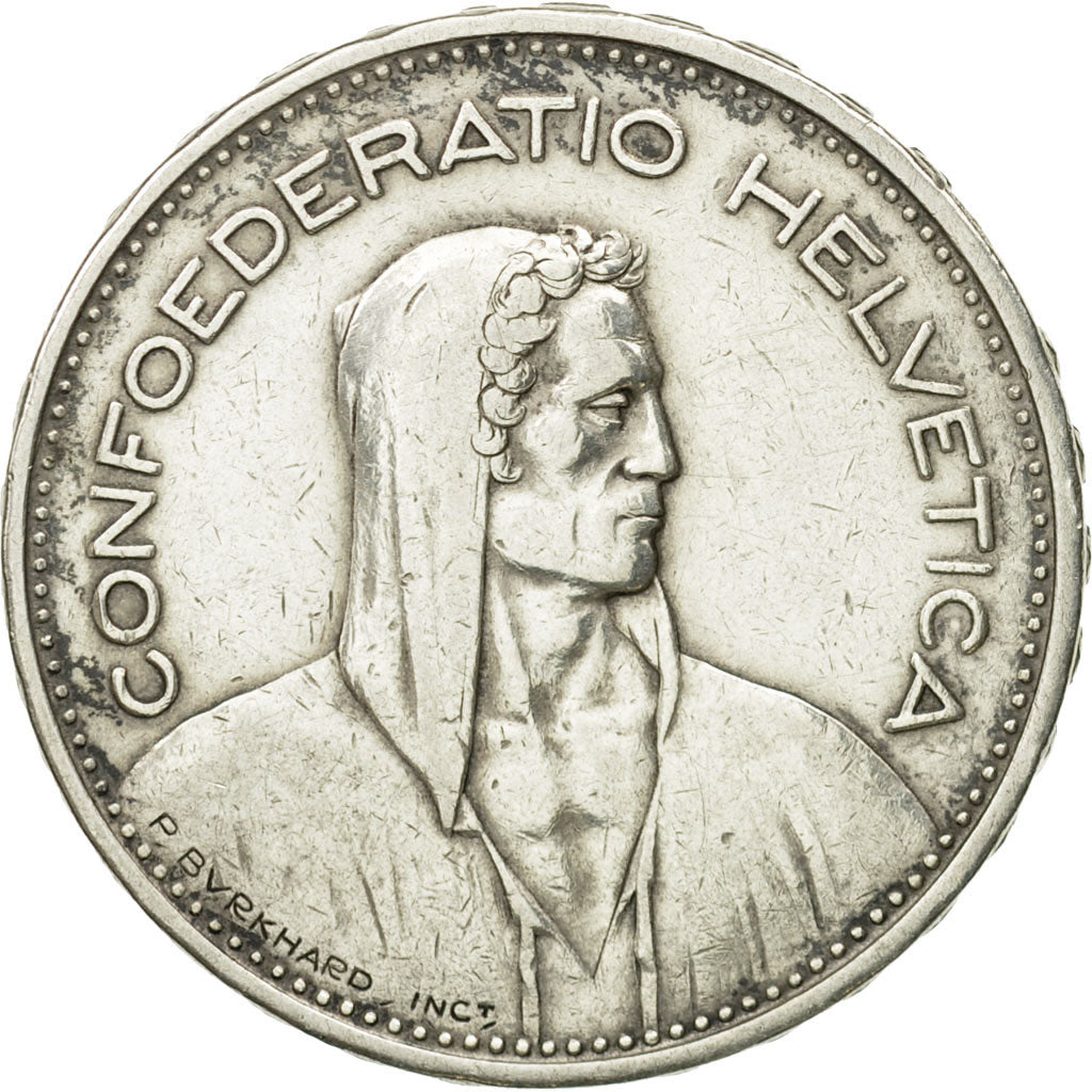 Coin, Switzerland, 5 Francs, 1932, Bern, VF(30-35), Silver, KM:40