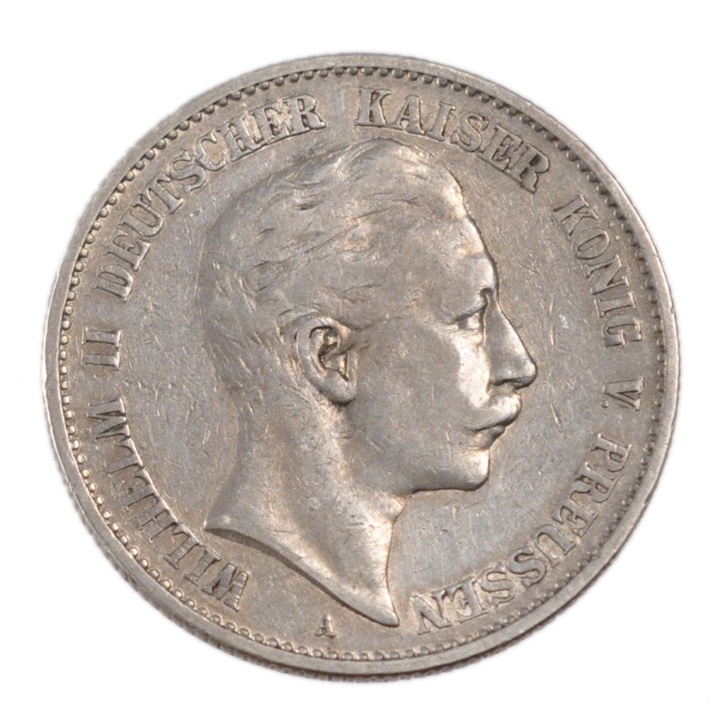 German States, 2 Mark, 1896, Berlin, KM #522, VF(20-25), Silver, 28, 11.00