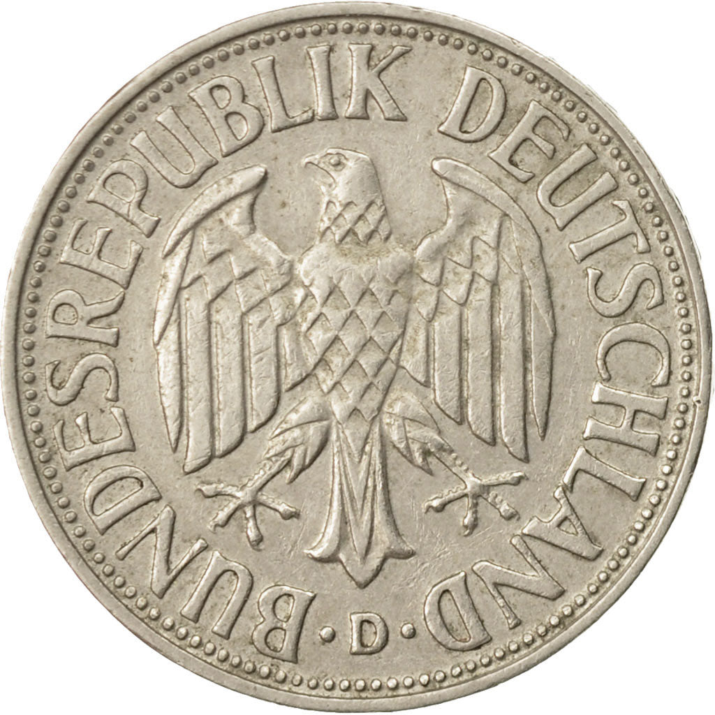 Moneta, GERMANIA - REPUBBLICA FEDERALE, Mark, 1956, Munich, MB+, Rame-nichel