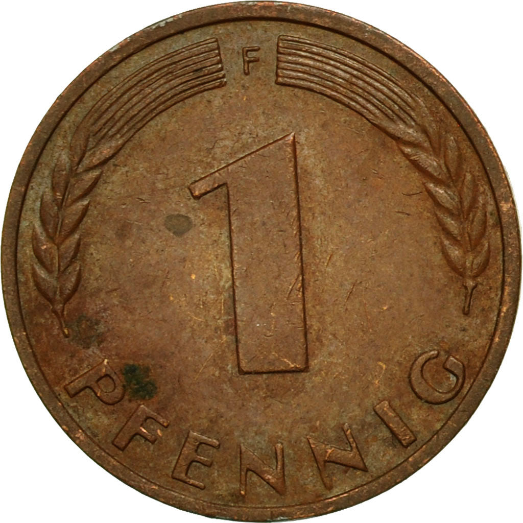 Moneta, GERMANIA - REPUBBLICA FEDERALE, Pfennig, 1950, Stuttgart, MB+, Acciaio