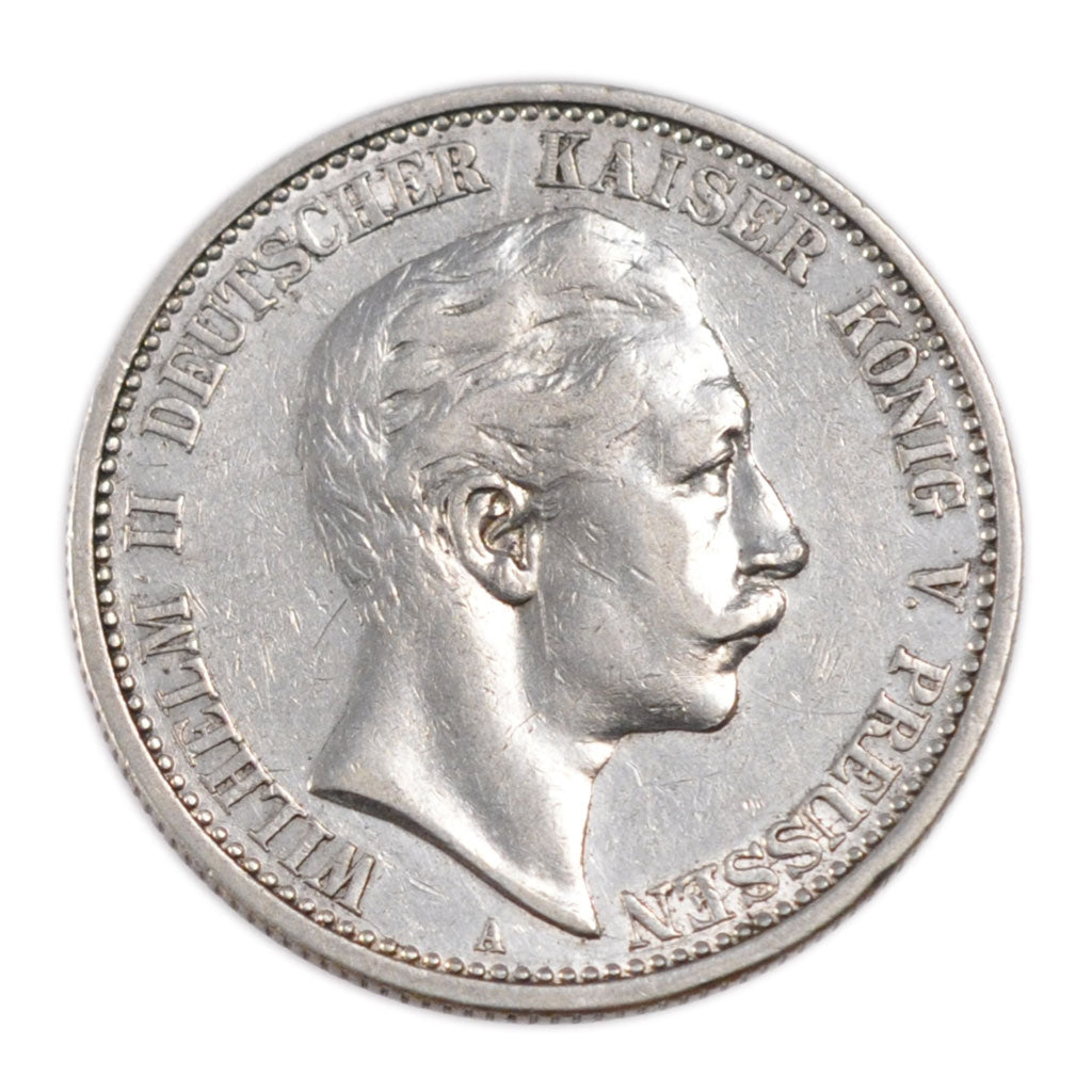 GERMAN STATES, 2 Mark, 1902, Berlin, KM #522, VF(30-35), Silver, 28, 11.10