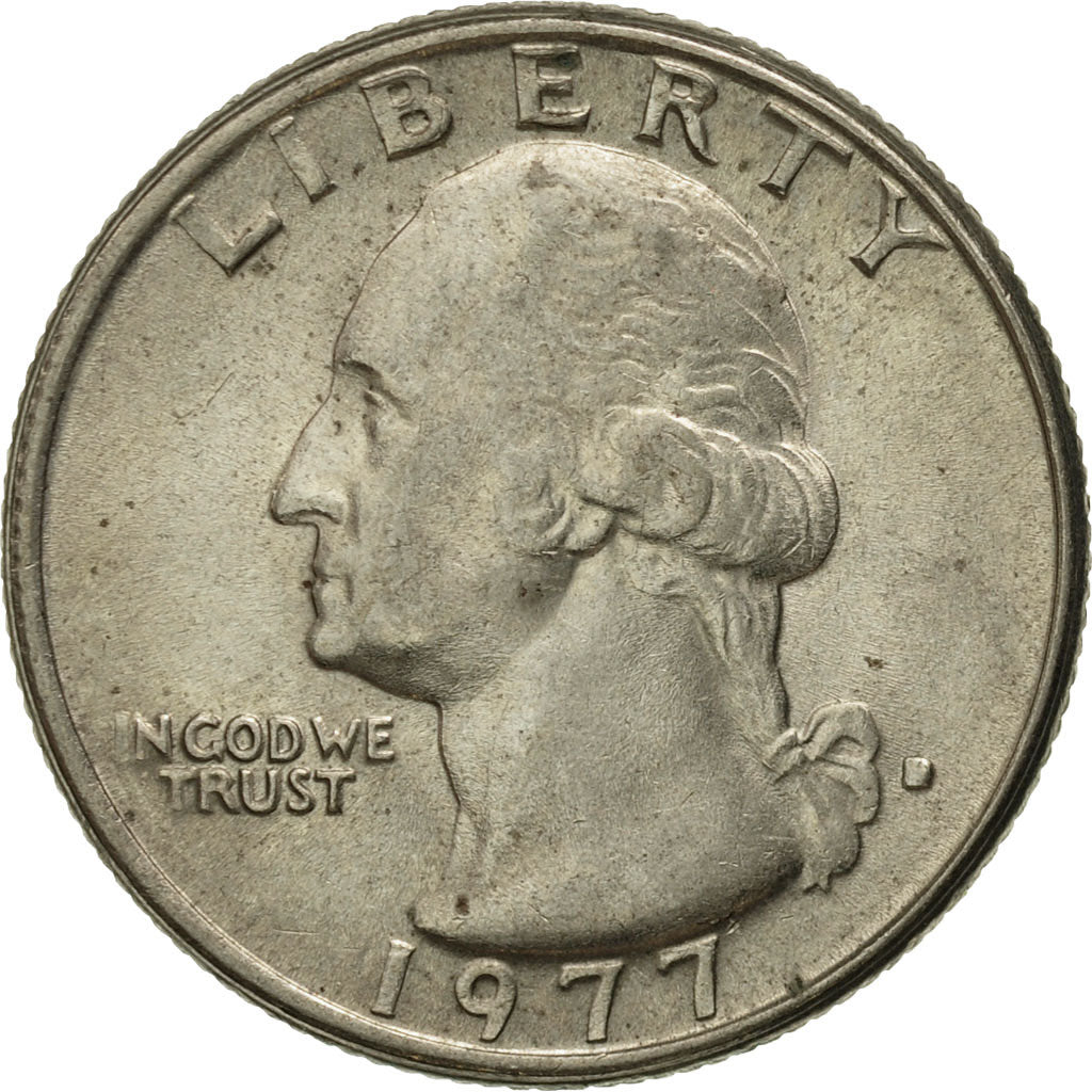 Coin, United States, Washington Quarter, Quarter, 1977, U.S. Mint, Denver