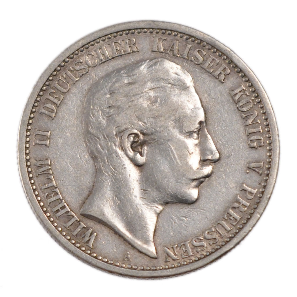 German States, 2 Mark, 1904, Berlin, KM #522, VF(30-35), Silver, 28, 11.00