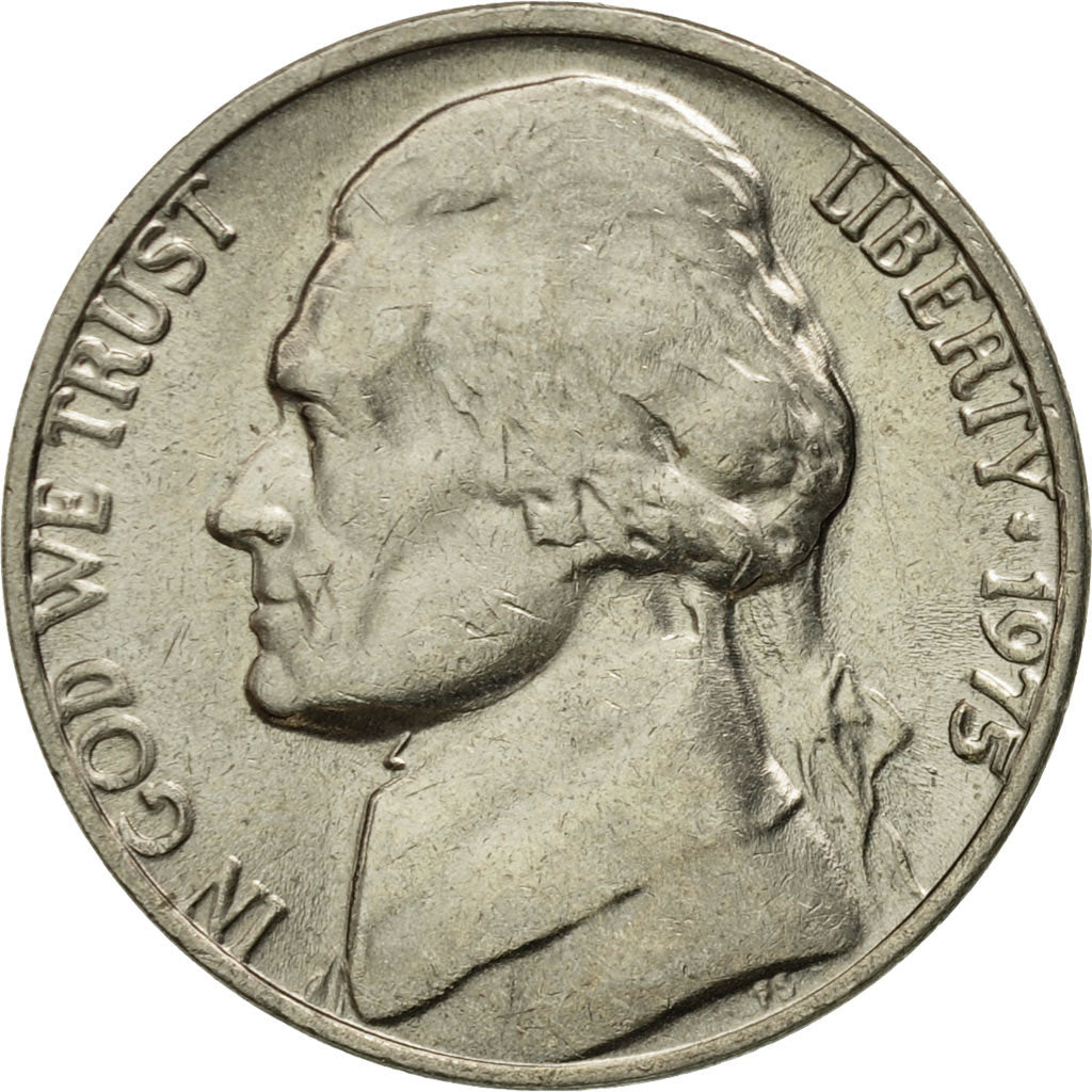 Munten, Verenigde Staten, Jefferson Nickel, 5 Cents, 1975, U.S. Mint