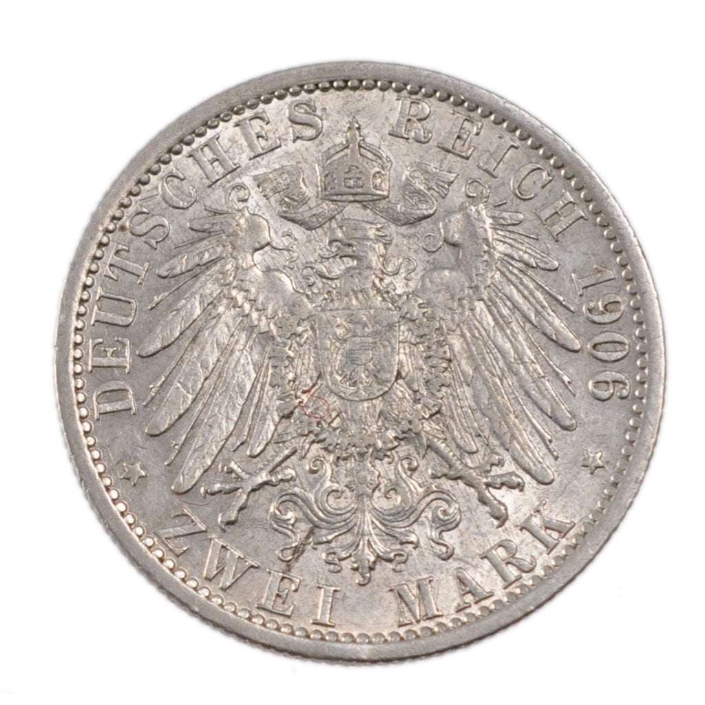 German States, 2 Mark, 1906, Berlin, KM #522, VF(30-35), Silver, 28, 11.10