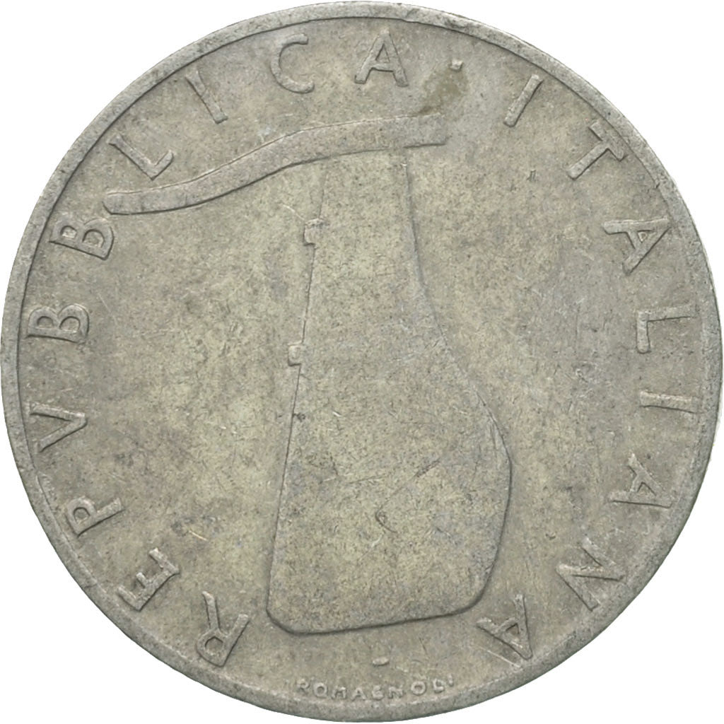 Coin, Italy, 5 Lire, 1955, Rome, VF(20-25), Aluminum, KM:92