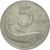 Coin, Italy, 5 Lire, 1955, Rome, VF(20-25), Aluminum, KM:92