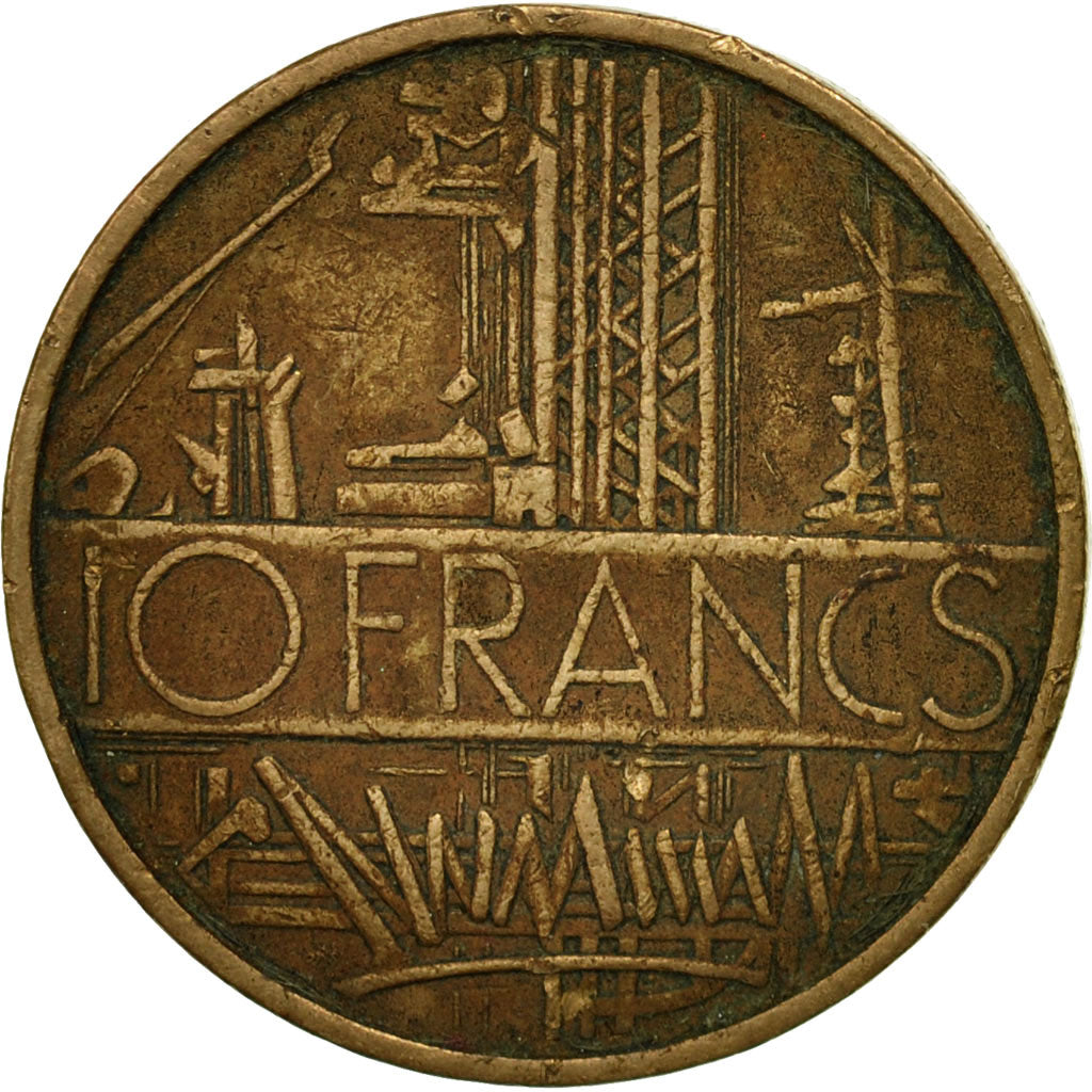 Munten, Frankrijk, Mathieu, 10 Francs, 1974, Paris, FR, Nickel-brass, KM:940