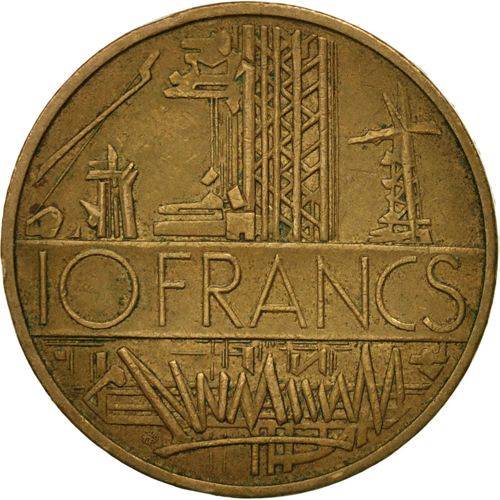 Moneda, Francia, Mathieu, 10 Francs, 1979, Paris, BC+, Níquel - latón, KM:940