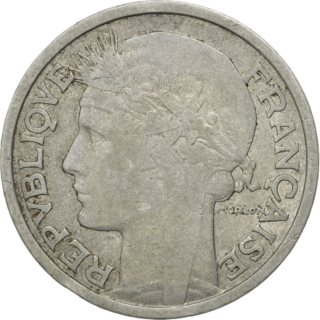 Moneta, Francja, Morlon, 2 Francs, 1948, Beaumont - Le Roger, VF(30-35)