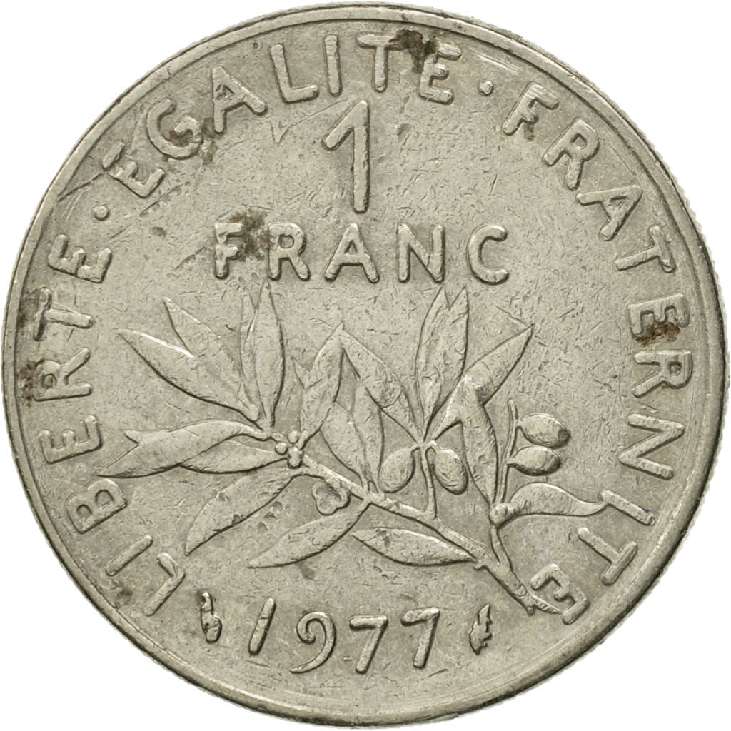 Coin, France, Semeuse, Franc, 1977, Paris, VF(30-35), Nickel, KM:925.1