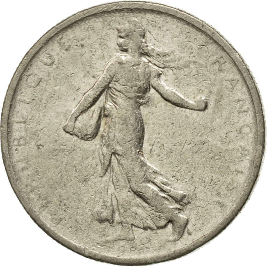Münze, Frankreich, Semeuse, 1/2 Franc, 1965, Paris, S+, Nickel, KM:931.1