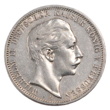 Coin, German States, PRUSSIA, Wilhelm II, 3 Mark, 1908, Berlin, EF(40-45)