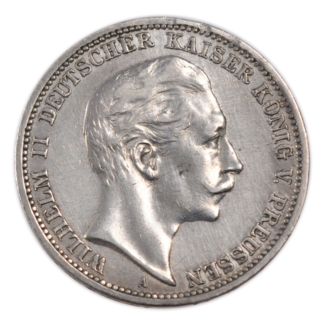 Coin, German States, PRUSSIA, Wilhelm II, 3 Mark, 1908, Berlin, EF(40-45)