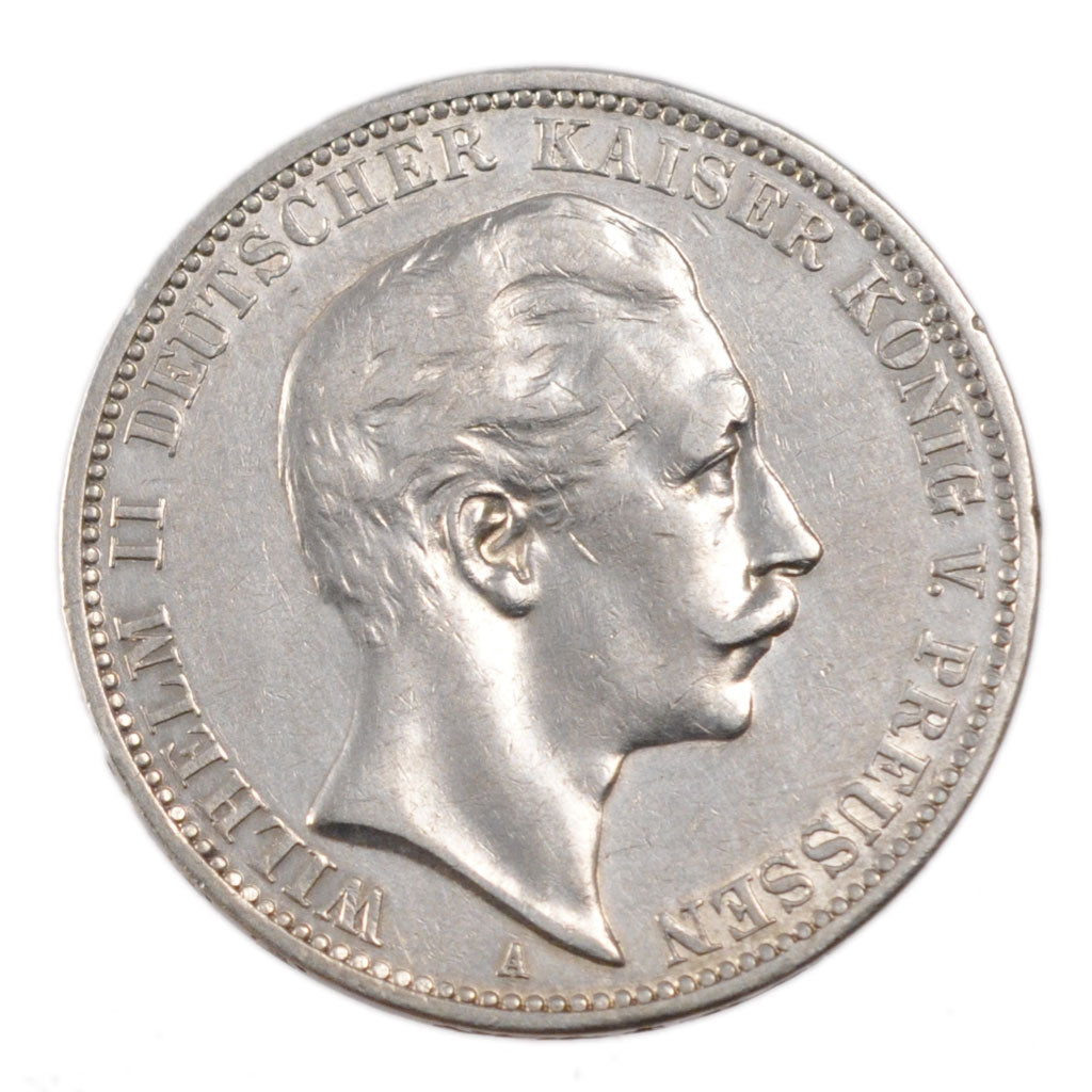 Coin, German States, PRUSSIA, Wilhelm II, 3 Mark, 1909, Berlin, VF(30-35)