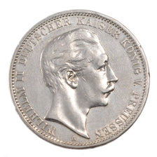 Coin, German States, PRUSSIA, Wilhelm II, 3 Mark, 1909, Berlin, VF(30-35)