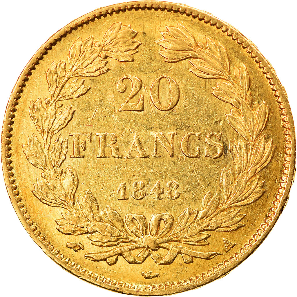 Munten, Frankrijk, Louis-Philippe, 20 Francs, 1848, Paris, PR, Goud, KM:750.1