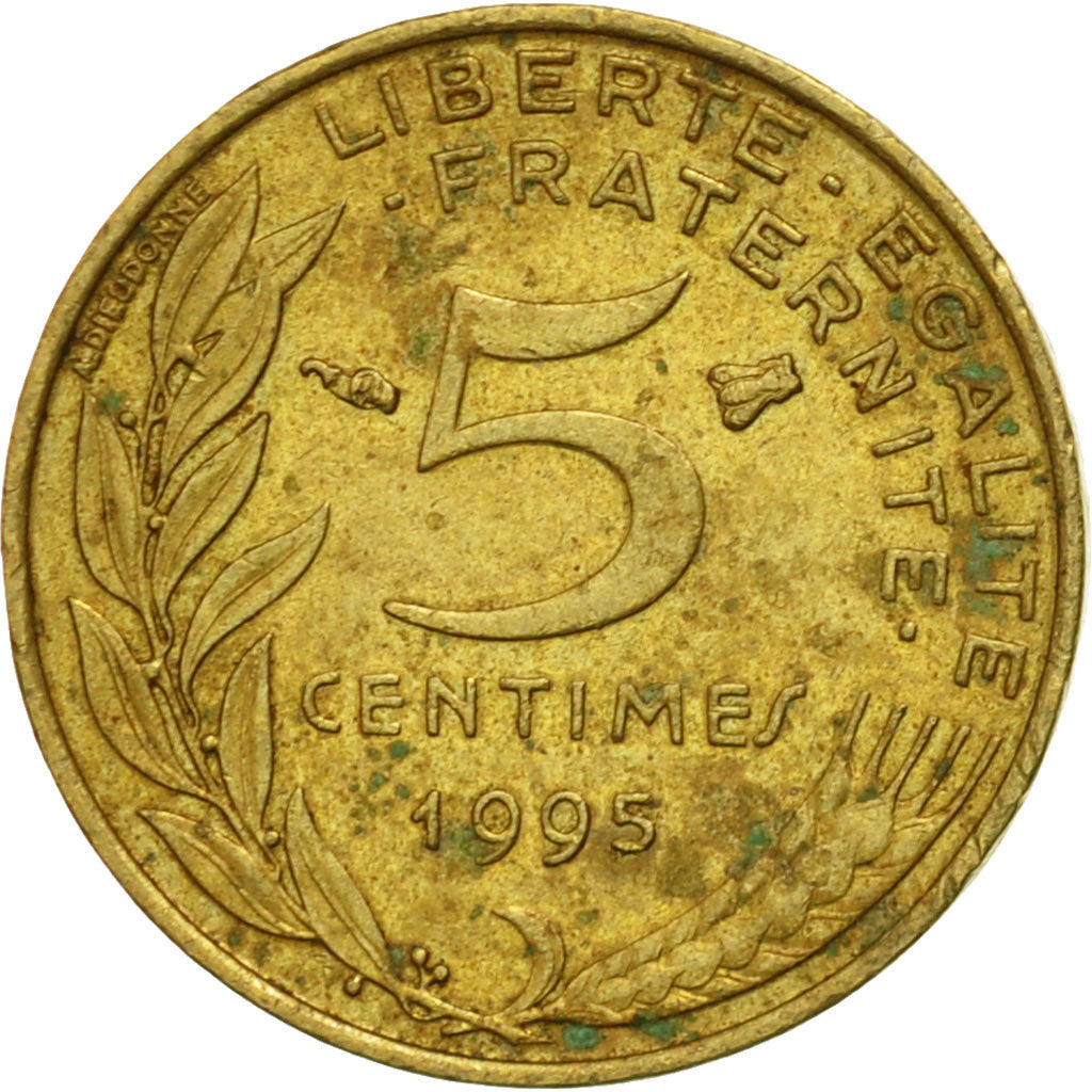 Munten, Frankrijk, Marianne, 5 Centimes, 1995, Paris, FR+, Aluminum-Bronze