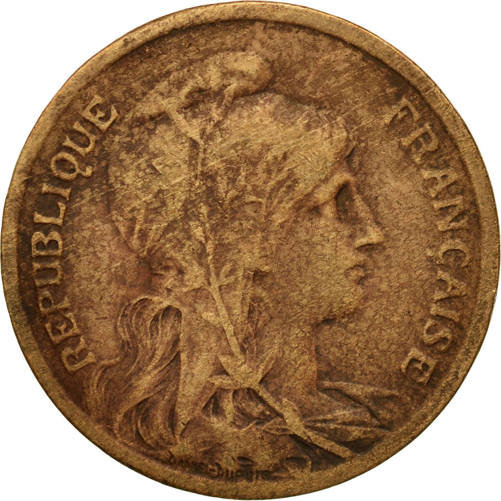 Moneta, Francia, Dupuis, 10 Centimes, 1916, Paris, MB, Bronzo, KM:843