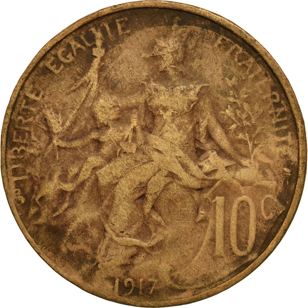 Coin, France, Dupuis, 10 Centimes, 1917, Paris, VF(20-25), Bronze, KM:843