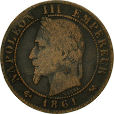 Monnaie, France, Napoleon III, Napoléon III, Centime, 1861, Bordeaux, TB