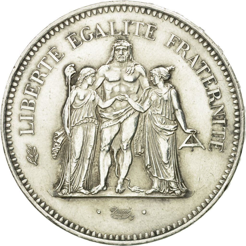 Munten, Frankrijk, Hercule, 50 Francs, 1976, Paris, ZF, Zilver, KM:941.1
