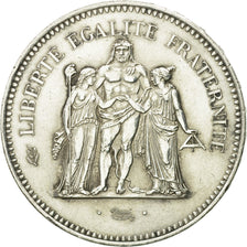 Munten, Frankrijk, Hercule, 50 Francs, 1976, Paris, ZF, Zilver, KM:941.1