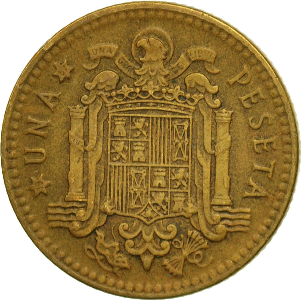 Moneta, Spagna, Francisco Franco, caudillo, Peseta, 1967, MB, Alluminio-bronzo