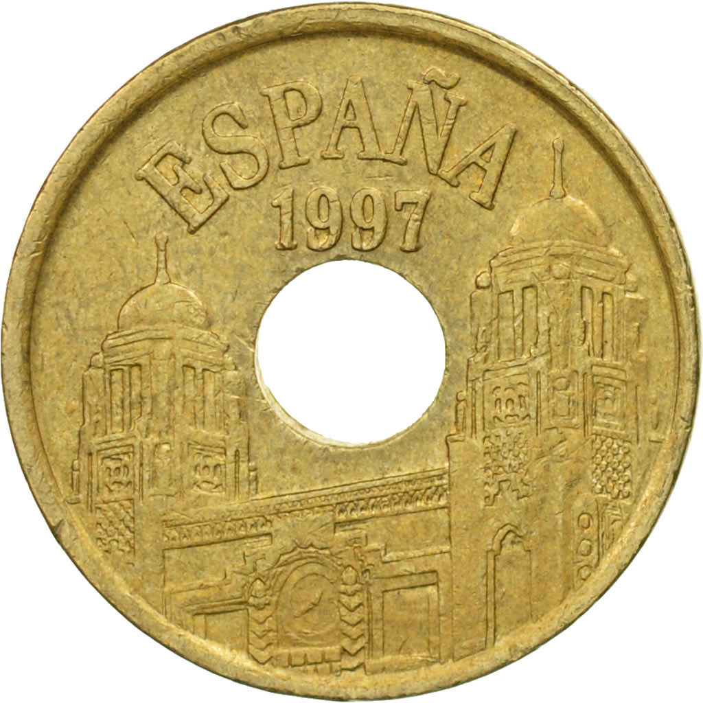 Moneta, Spagna, Juan Carlos I, 25 Pesetas, 1997, Madrid, MB+, Alluminio-bronzo