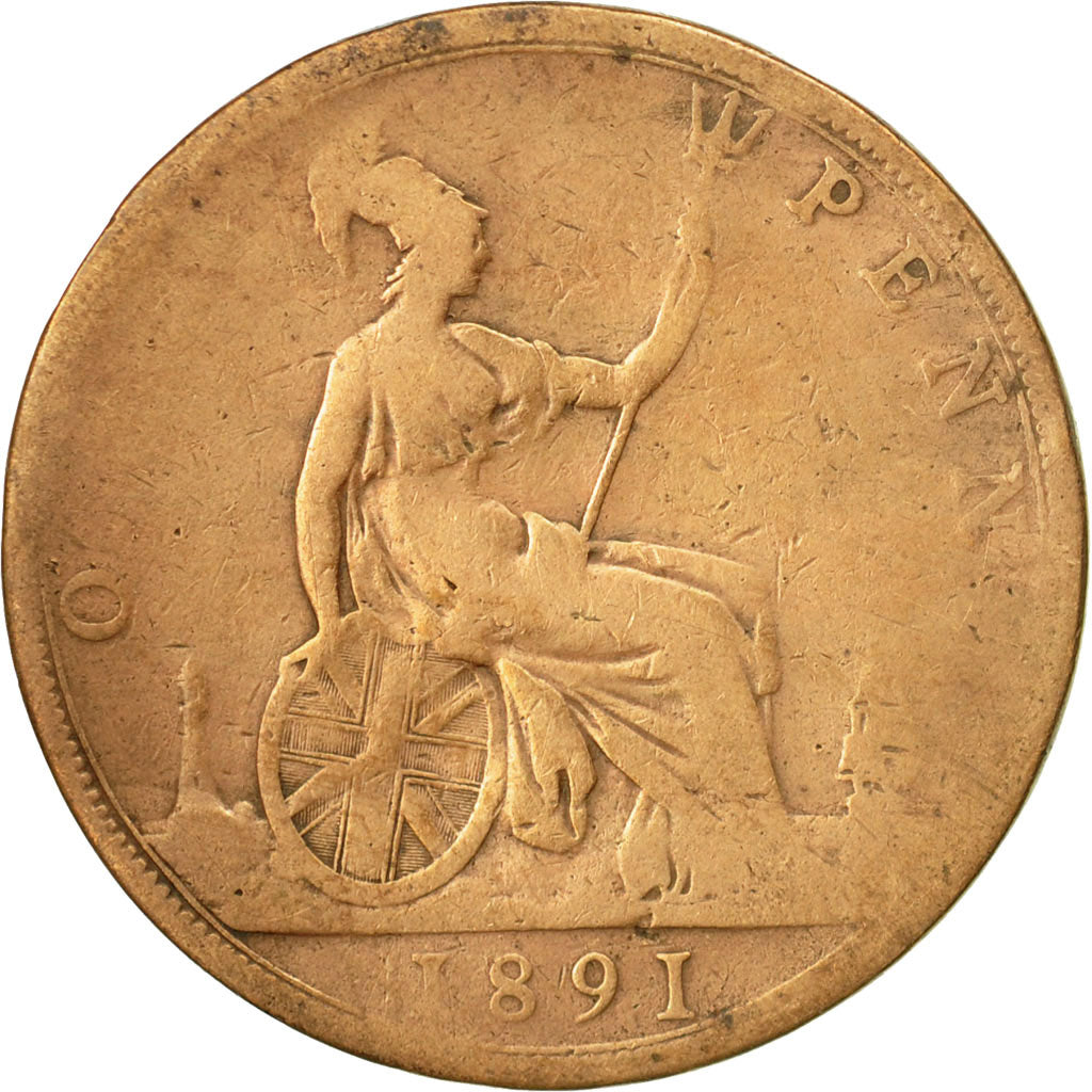 Münze, Großbritannien, Victoria, Penny, 1891, S, Bronze, KM:755