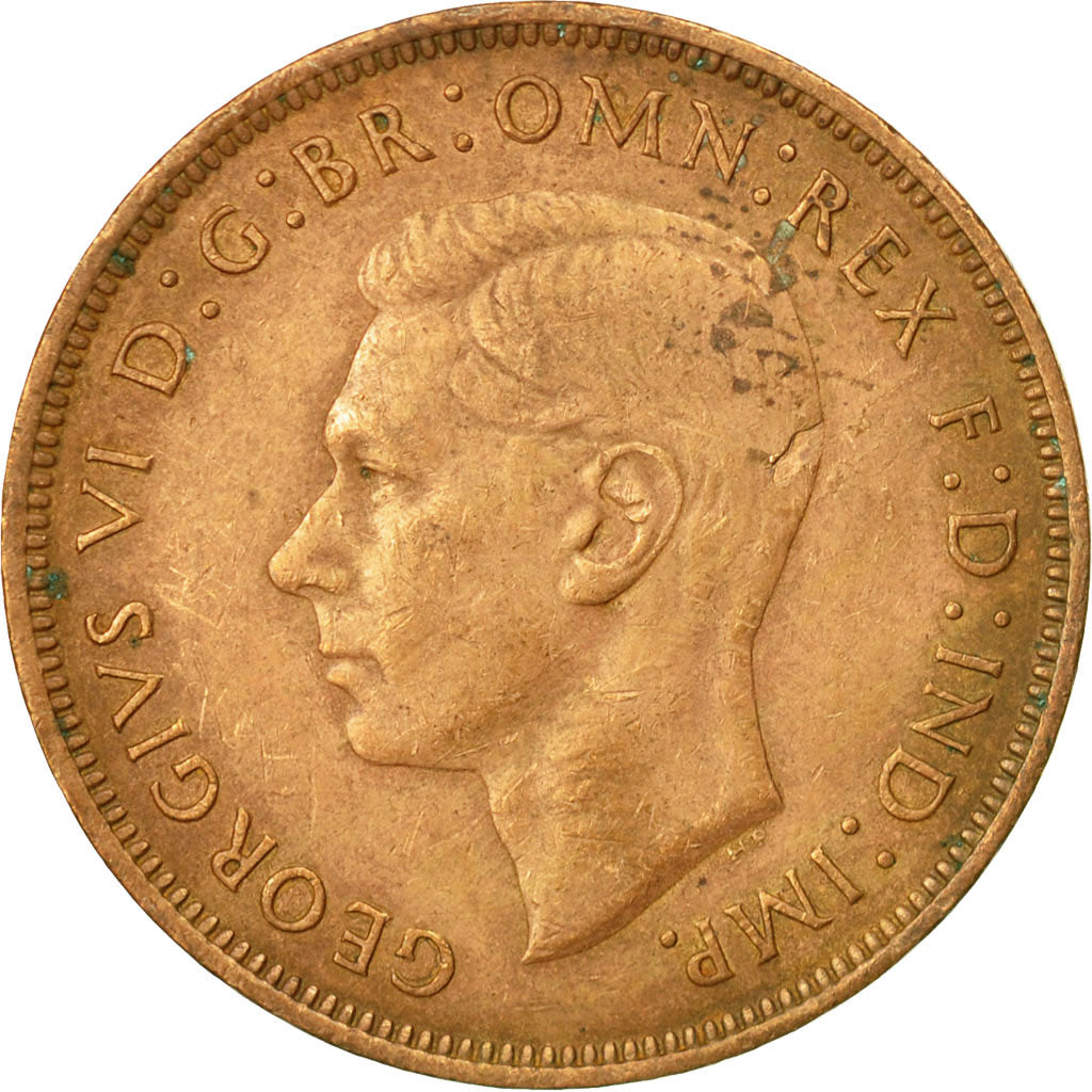 Münze, Großbritannien, George VI, Penny, 1945, S+, Bronze, KM:845