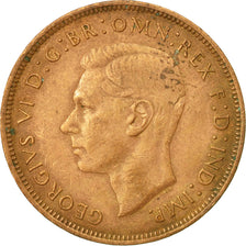 Münze, Großbritannien, George VI, Penny, 1945, S+, Bronze, KM:845
