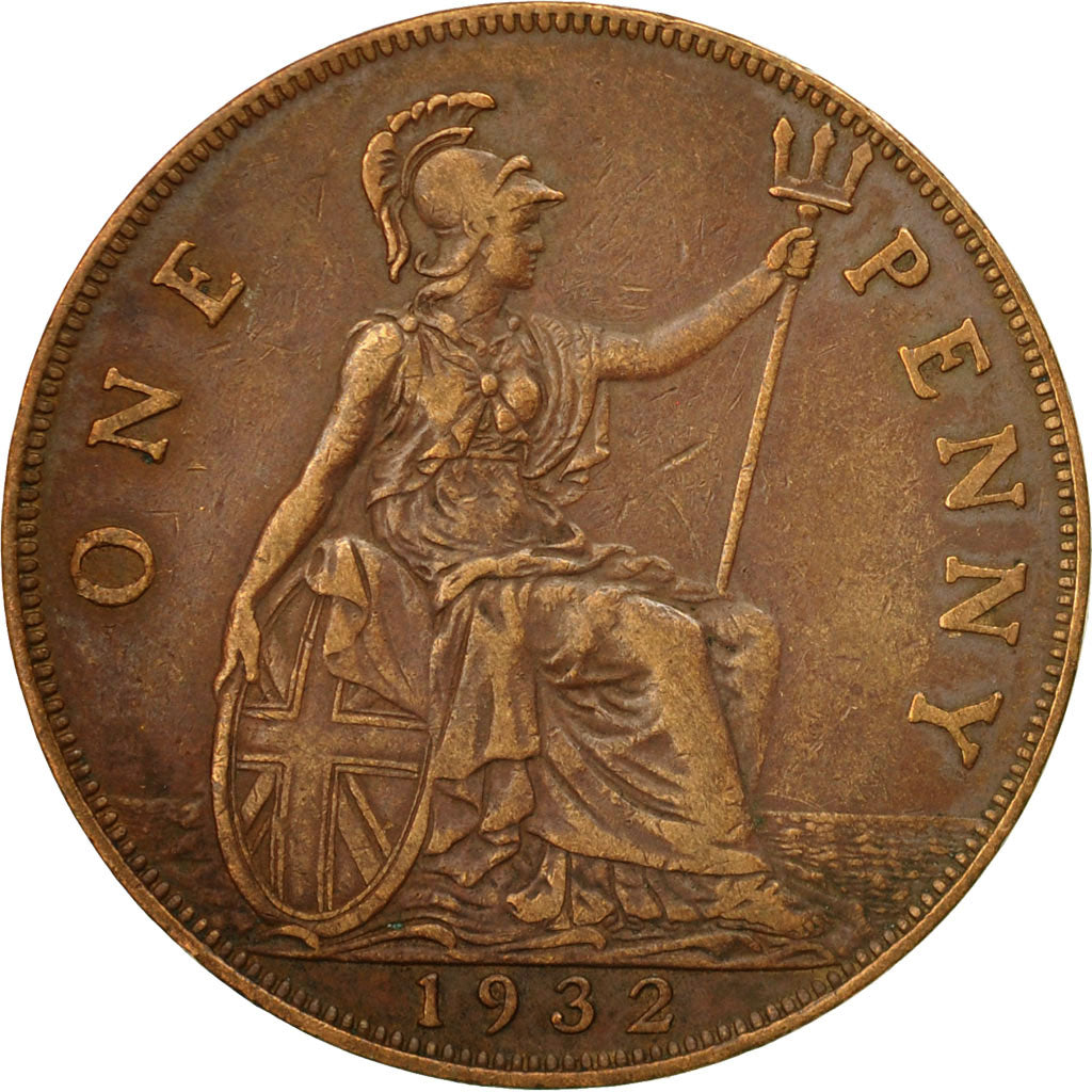Monnaie, Grande-Bretagne, George V, Penny, 1932, TB+, Bronze, KM:838