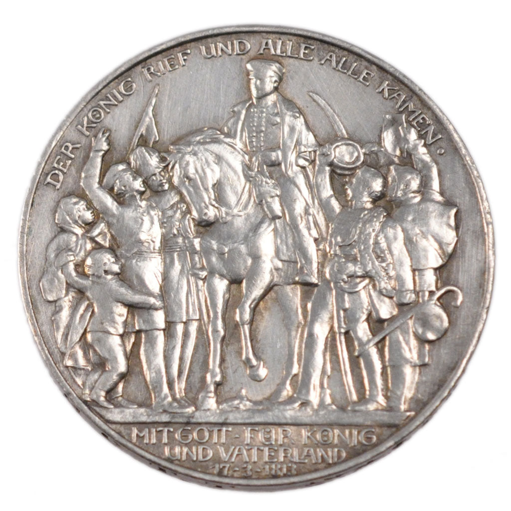 German States, 3 Mark, 1913, Berlin, KM #534, AU(55-58), Silver, 33, 16.60